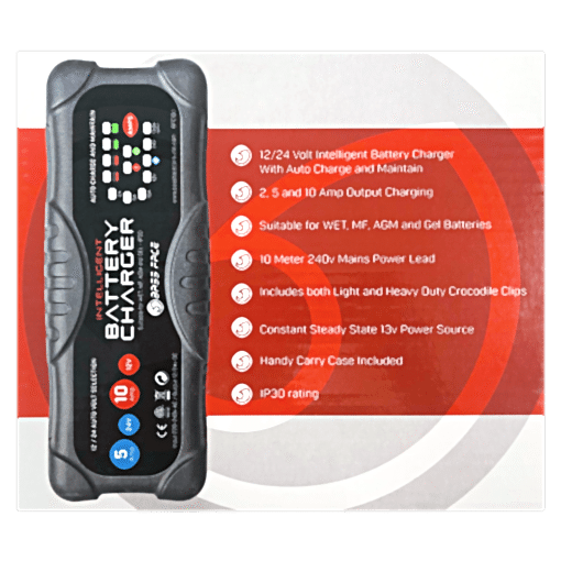 Caricabatteria - Alimentatore Automatico per Auto, Moto e Camion  BFC10.1  12 e 24 volts  2/5/10 Amp - Microprocessore - immagine 4