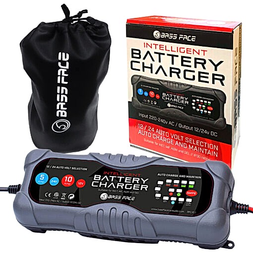 Caricabatteria - Alimentatore Automatico per Auto, Moto e Camion  BFC10.1  12 e 24 volts  2/5/10 Amp - Microprocessore