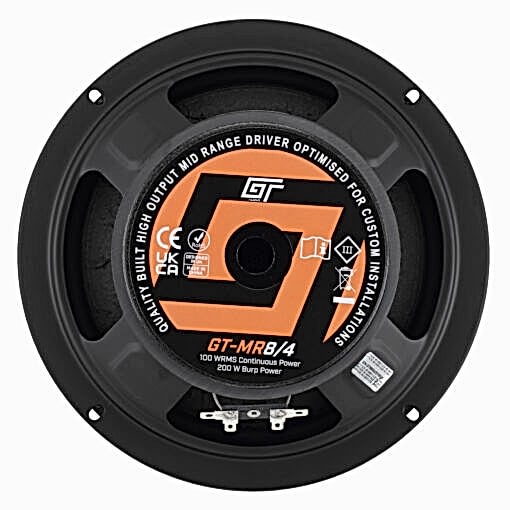 GT-MR8/4 Midbass 20 cm GT-AUDIO 1X4Ohm SVC 100WRMS Quality Built High Output Mid Range - immagine 7