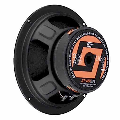 GT-MR8/4 Midbass 20 cm GT-AUDIO 1X4Ohm SVC 100WRMS Quality Built High Output Mid Range - immagine 2