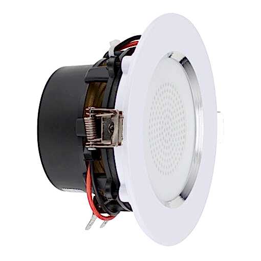 GTG-C31LED COPPIA DI FARETTI A LED DA INCASSO 10 CM CON ALTOPARLANTI INTEGRATI 8 OHM - IMPERMEABILI IP65 - immagine 4